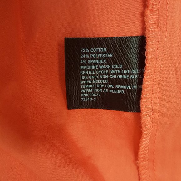 East 5th Women´s Coral Button Up Top, Size M - Picture 9 of 16